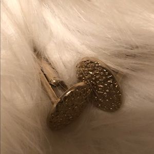 Gold Nuggets Oval Cufflinks Gold Plated